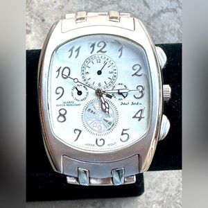 Paul Jardin Silver-tone Quartz Watch Stainless Steal 8" Circumference